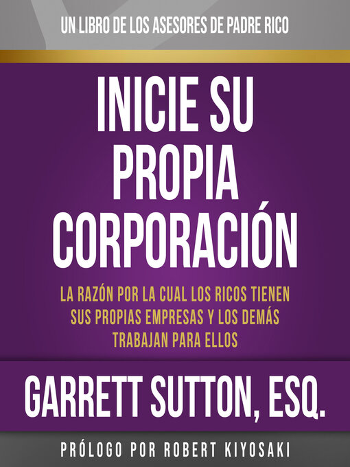 Title details for Inicie su propia corporación by Garrett Sutton - Available